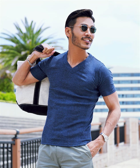 杢ブルー MODEL : GO 180cm 66kg Lsize