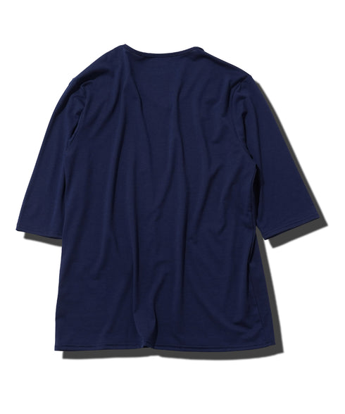 TRVネック五分袖Tシャツ
