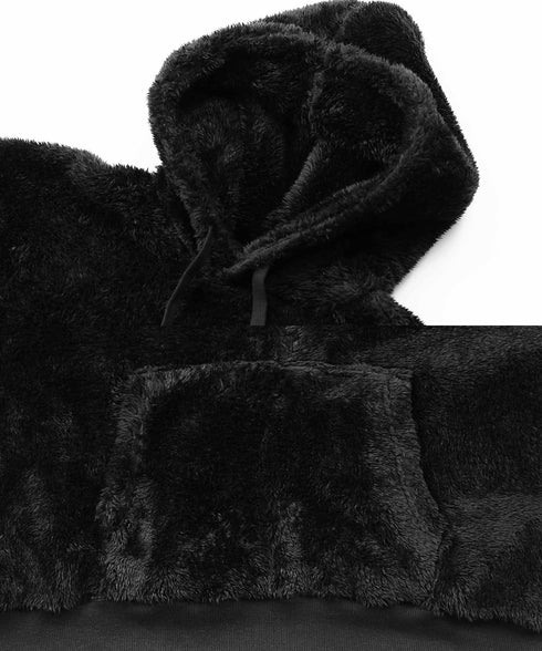 KANGOL / カンゴール 別注 コラボ オーバーサイズ ボア フリース プルオーバー パーカー | 裏起毛 ブランド ワンポイント フーディ おしゃれ ボア プルパーカー トレーナー フード トップス プレゼント ギフト