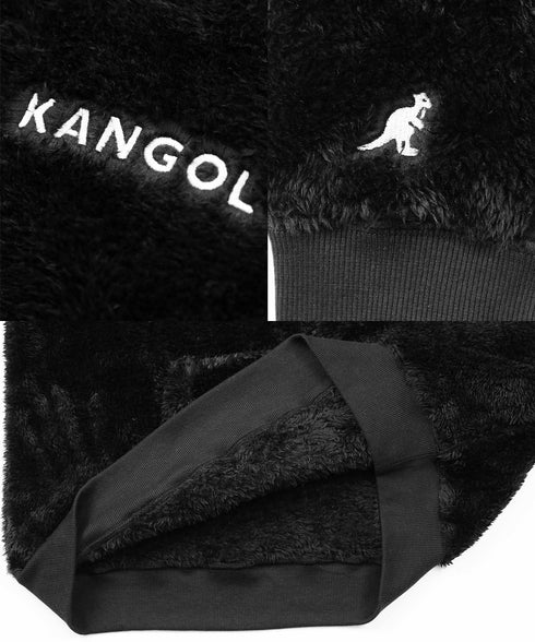 KANGOL / カンゴール 別注 コラボ オーバーサイズ ボア フリース プルオーバー パーカー | 裏起毛 ブランド ワンポイント フーディ おしゃれ ボア プルパーカー トレーナー フード トップス プレゼント ギフト