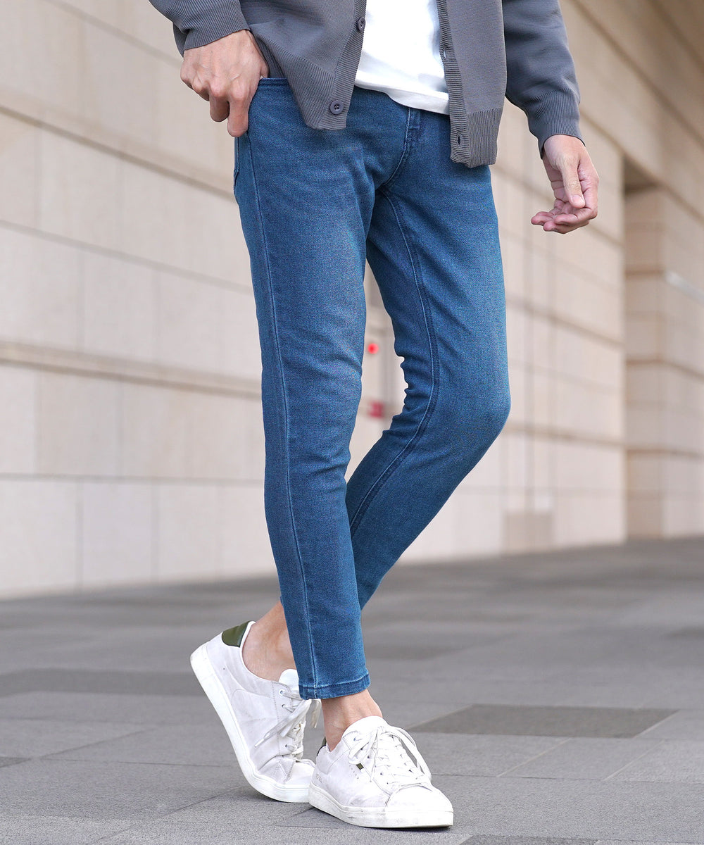 こりページ スーパーストレッチテーパードスキニーデニム ｜スキニー デニム