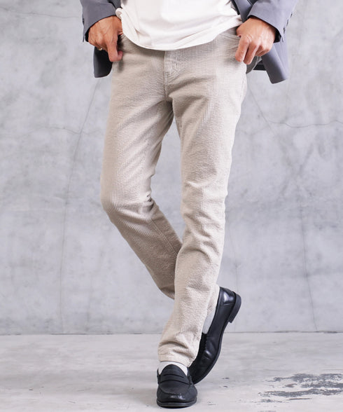 スリムフィットストレッチチノパン│メンズ 細め チノ ビジネス カジュアル ブラック ベージュ グレー きれい目 清潔感