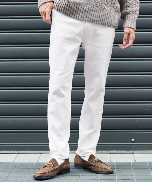 スリムフィットストレッチチノパン│メンズ 細め チノ ビジネス カジュアル ブラック ベージュ グレー きれい目 清潔感