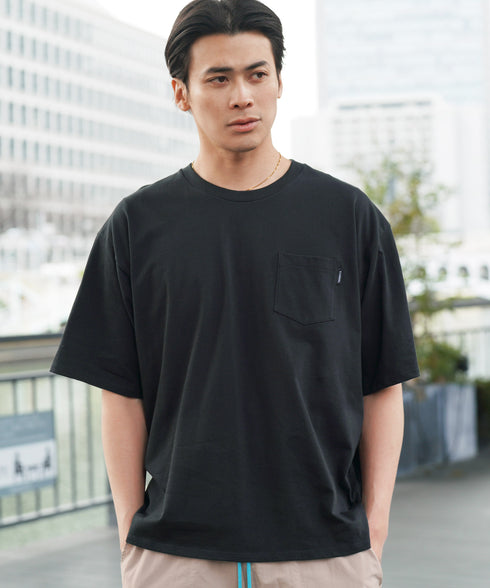 KANGOL / カンゴール 別注 コラボ ロゴ 刺繍 ビッグシルエット 半袖 Tシャツ |Tシャツ クルーネック メンズ ブランド 半袖 無地 カットソー