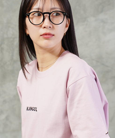 KANGOL / カンゴール 別注 コラボ ロゴ 刺繍 ビッグシルエット 半袖 Tシャツ |Tシャツ クルーネック メンズ ブランド 半袖 無地 カットソー