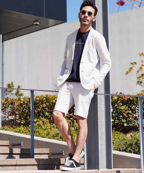 ホワイト×グレー MODEL : GO 180cm 66kg Lsize