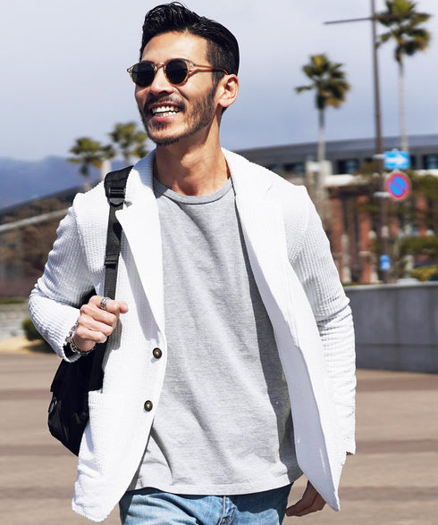 ホワイト MODEL : GO 180cm 66kg Lsize