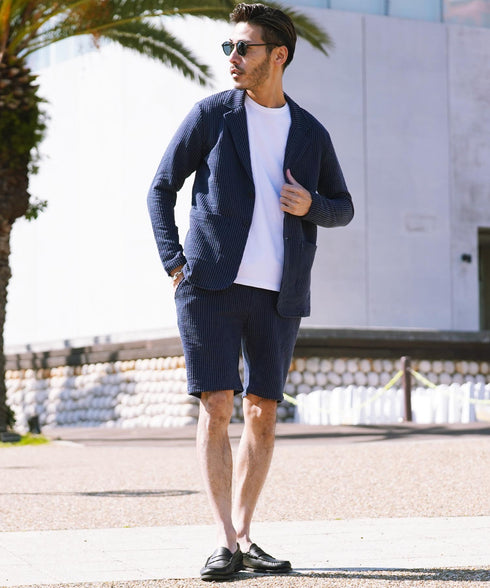 ネイビー MODEL : GO 180cm 66kg Lsize