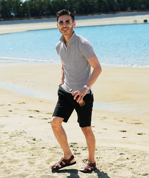 ホワイト×ネイビー MODEL : GO 180cm 66kg Lsize