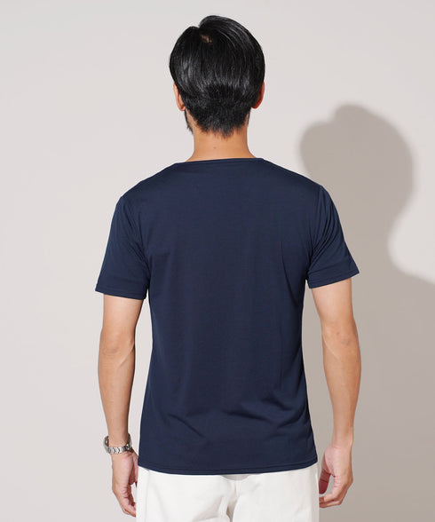 TRVネック半袖Tシャツ