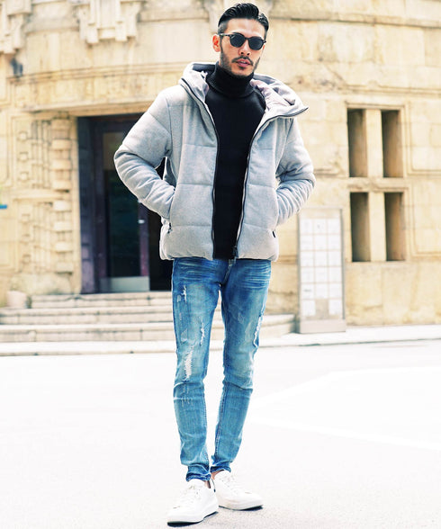 bブラック(タートルネック) MODEL : GO 180cm 66kg Lsize