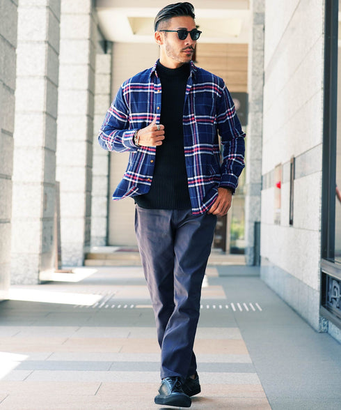 cブラック(モックネック) MODEL : GO 180cm 66kg Lsize