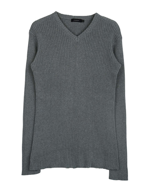 aミックスチャコール(Vネック)