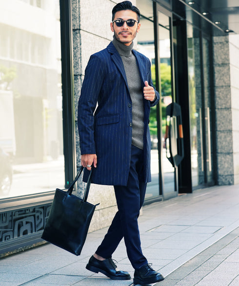 bミックスチャコール(タートルネック) MODEL : GO 180cm 66kg Lsize