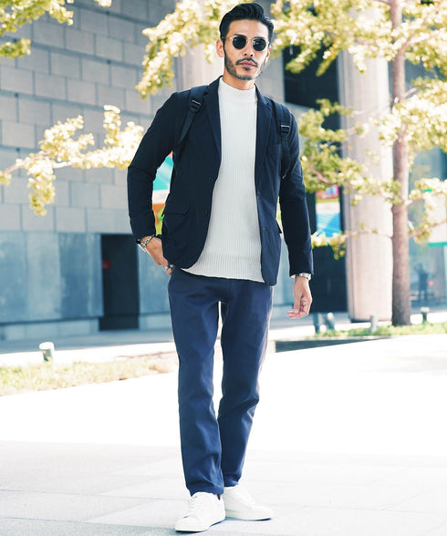 cオフホワイト(モックネック) MODEL : GO 180cm 66kg Lsize