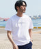 刺繍ロゴTシャツ│メンズ Tシャツ 刺繍 夏 半袖 綿100% コットン100 ワインポイントホワイト ブラック サーフ系 ストリート系 ロゴ クルーネック ユニセックス