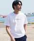 刺繍ロゴTシャツ│メンズ Tシャツ 刺繍 夏 半袖 綿100% コットン100 ワインポイントホワイト ブラック サーフ系 ストリート系 ロゴ クルーネック ユニセックス
