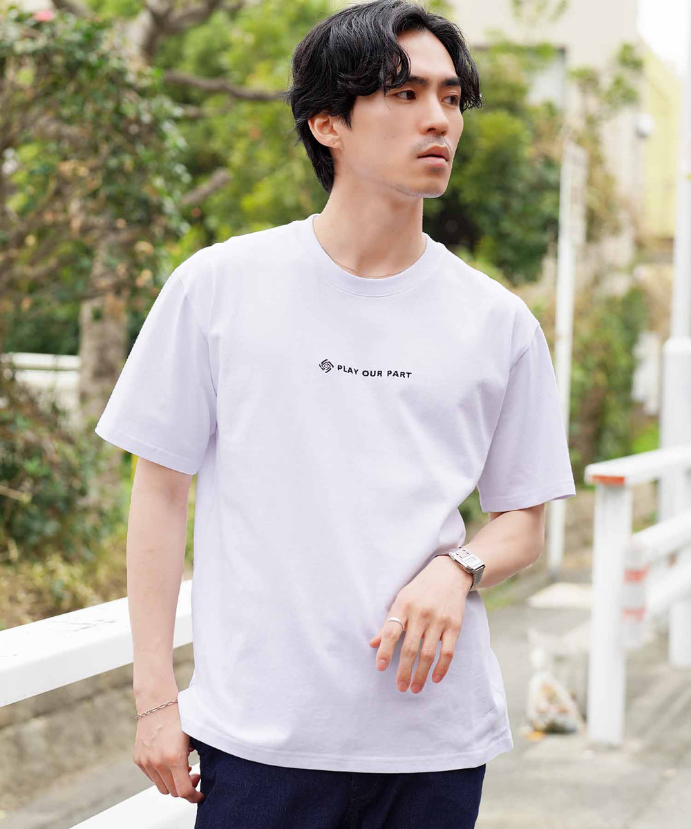 刺繍ロゴTシャツ│メンズ Tシャツ 刺繍 夏 半袖 綿100％ コットン100