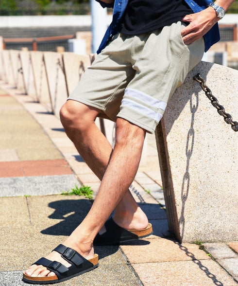 マルチパイルショーツ│メンズ 男性用 タオル素材 涼しい ひんやり UVカット ショートパンツ 短パン 旅行 リゾート ビーチ 海