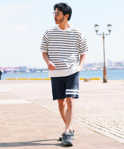 ネイビー2ライン MODEL : GO 180cm 66kg Lsize