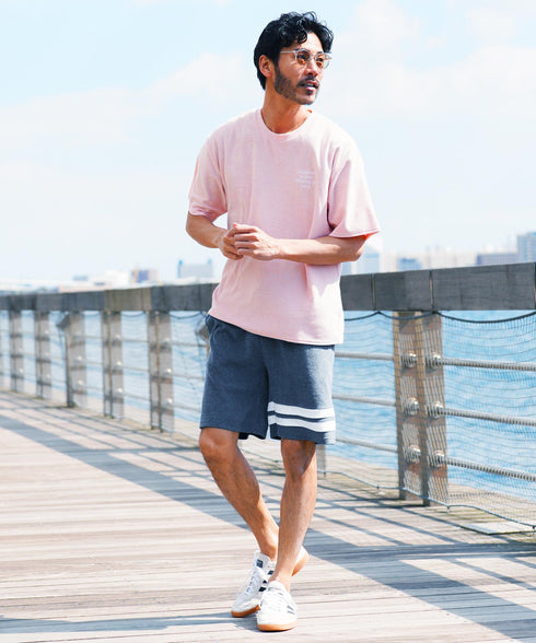 マルチパイルショーツ│メンズ 男性用 タオル素材 涼しい ひんやり UVカット ショートパンツ 短パン 旅行 リゾート ビーチ 海