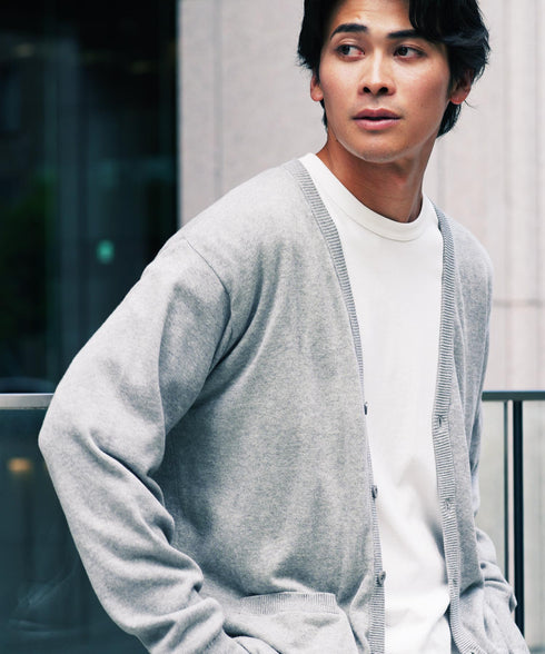 コットンカーディガン│トップス ニットカーデ 無地 長袖 レディース ユニセックス オーガニックコットン 綿 S M L XL 春 春服 秋 秋服 JIGGYSSHOP