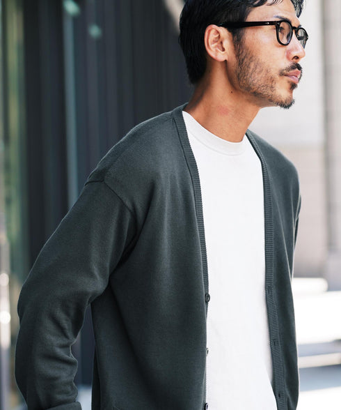 コットンカーディガン│トップス ニットカーデ 無地 長袖 レディース ユニセックス オーガニックコットン 綿 S M L XL 春 春服 秋 秋服 JIGGYSSHOP