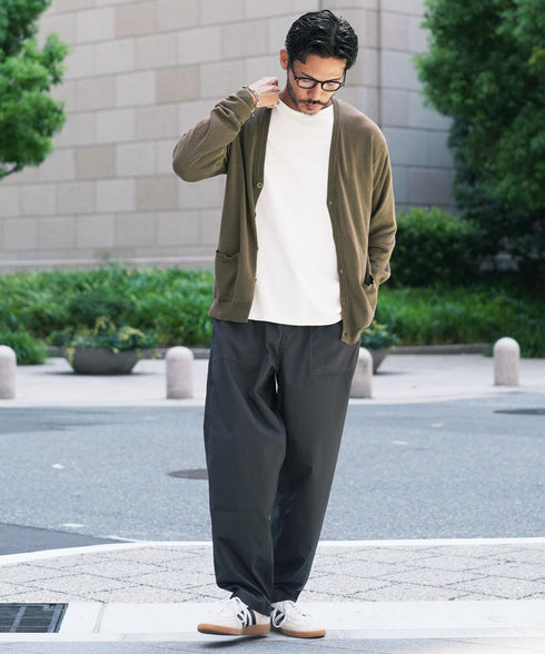 コットンカーディガン│トップス ニットカーデ 無地 長袖 レディース ユニセックス オーガニックコットン 綿 S M L XL 春 春服 秋 秋服 JIGGYSSHOP