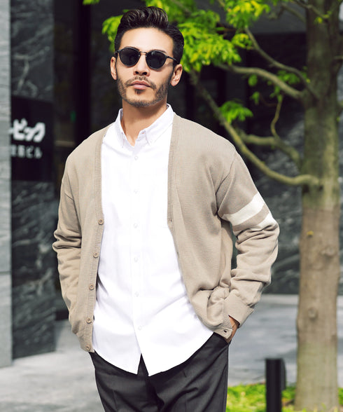 グレージュ2ボーダー MODEL : GO 180cm 66kg Lsize