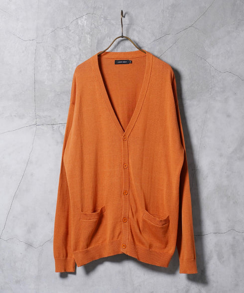 コットンカーディガン│トップス ニットカーデ 無地 長袖 レディース ユニセックス オーガニックコットン 綿 S M L XL 春 春服 秋 秋服 JIGGYSSHOP