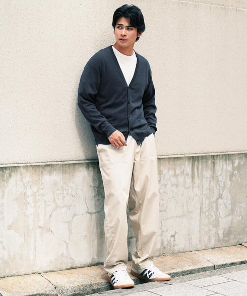 コットンカーディガン│トップス ニットカーデ 無地 長袖 レディース ユニセックス オーガニックコットン 綿 S M L XL 春 春服 秋 秋服 JIGGYSSHOP