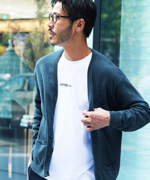 コットンカーディガン│トップス ニットカーデ 無地 長袖 レディース ユニセックス オーガニックコットン 綿 S M L XL 春 春服 秋 秋服 JIGGYSSHOP