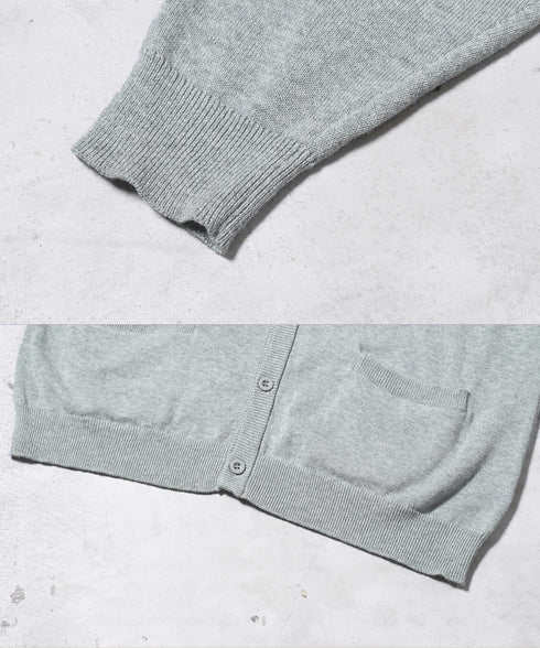 コットンカーディガン│トップス ニットカーデ 無地 長袖 レディース ユニセックス オーガニックコットン 綿 S M L XL 春 春服 秋 秋服 JIGGYSSHOP