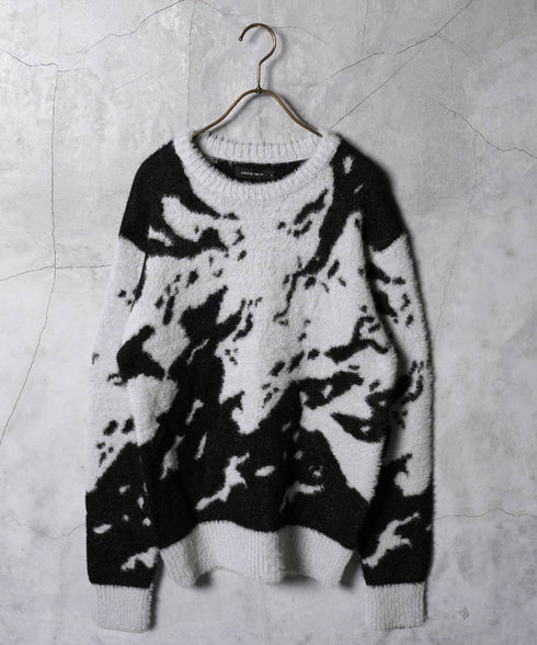 シャギーニット | あったか 柔らか メンズニット メンズセーター ニットセーター おしゃれ レディース 秋 秋服 冬 冬服 クルーネック シャギー ブラック グレー ホワイト ベージュ