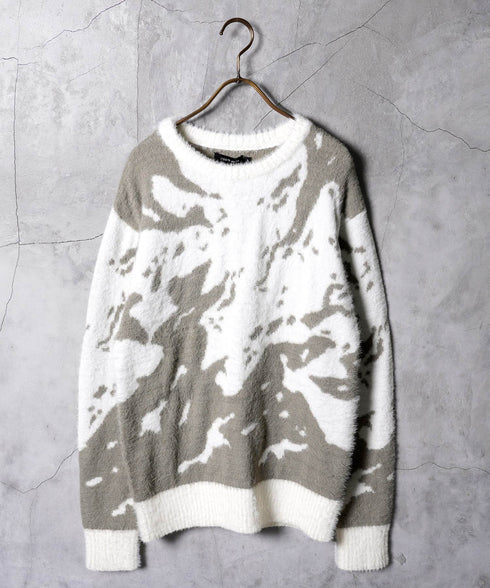 シャギーニット | あったか 柔らか メンズニット メンズセーター ニットセーター おしゃれ レディース 秋 秋服 冬 冬服 クルーネック シャギー ブラック グレー ホワイト ベージュ