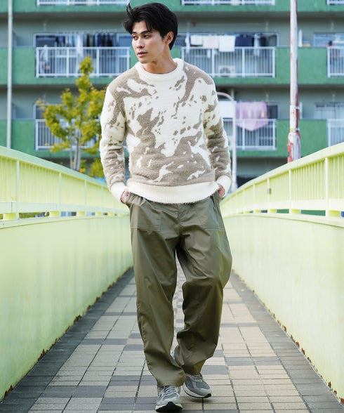 シャギーニット | あったか 柔らか メンズニット メンズセーター ニットセーター おしゃれ レディース 秋 秋服 冬 冬服 クルーネック シャギー ブラック グレー ホワイト ベージュ