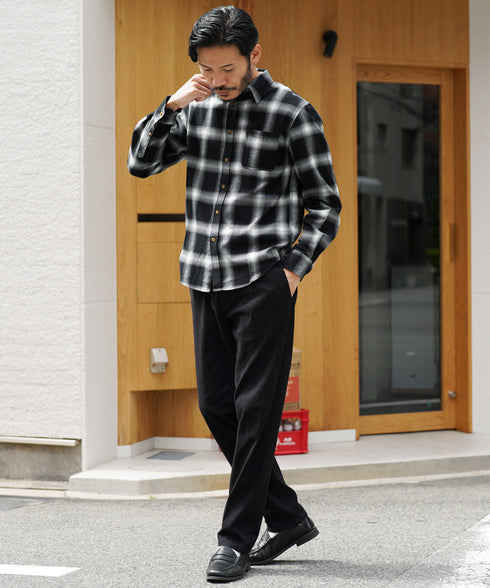 ネルチェックシャツ