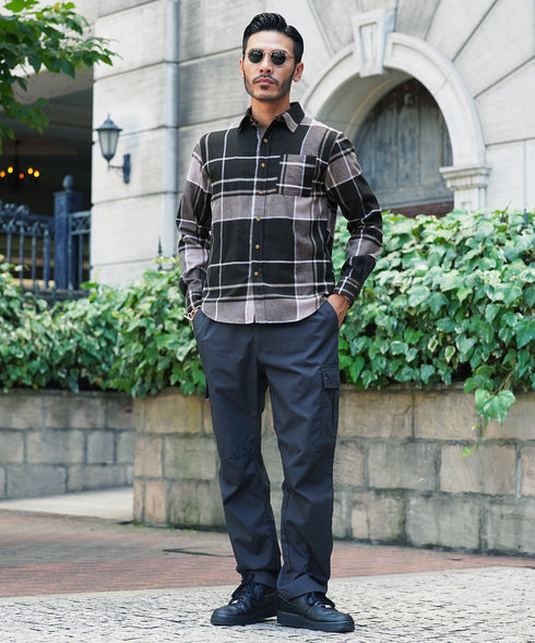 ネルチェックシャツ