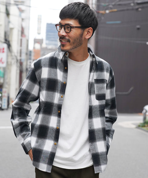 ネルチェックシャツ