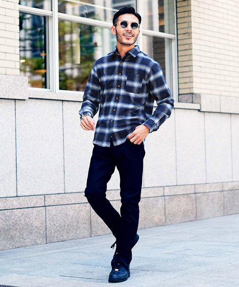 ネルチェックシャツ