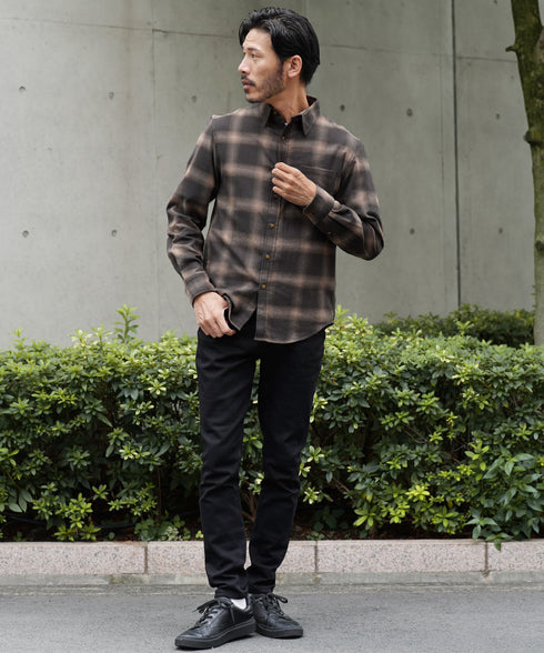 ネルチェックシャツ