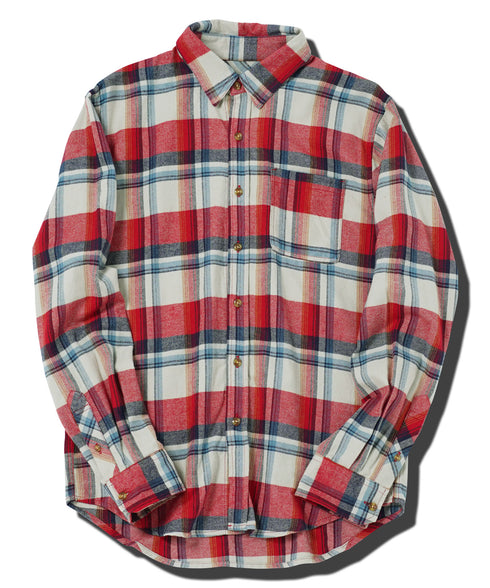 ネルチェックシャツ│メンズ シャツ 長袖 ネルシャツ 古着系 アメカジ系 大きいサイズ オンブレーチェック ブロックチェック