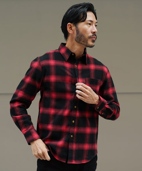 ネルチェックシャツ