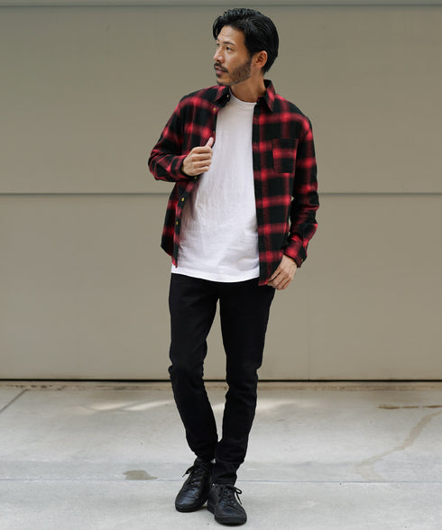 ネルチェックシャツ