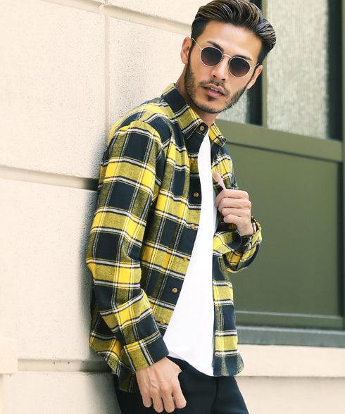 ネルチェックシャツ