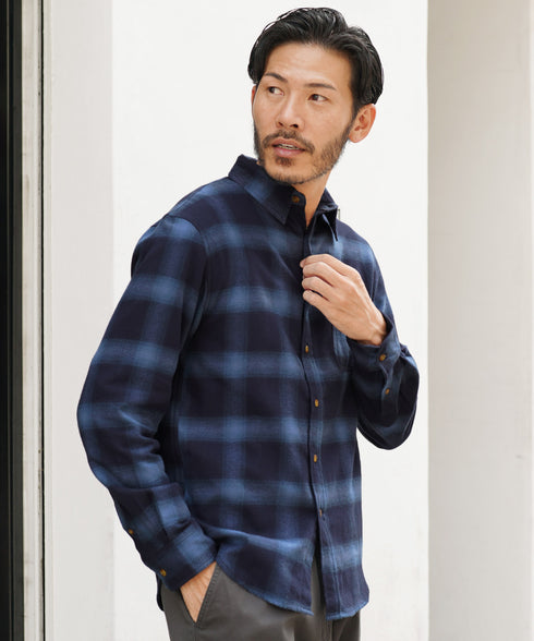 ネルチェックシャツ