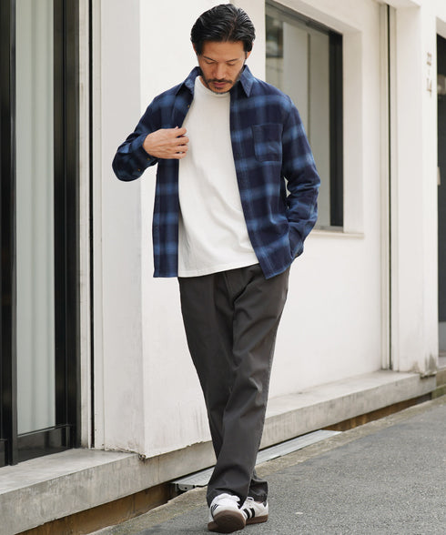 ネルチェックシャツ