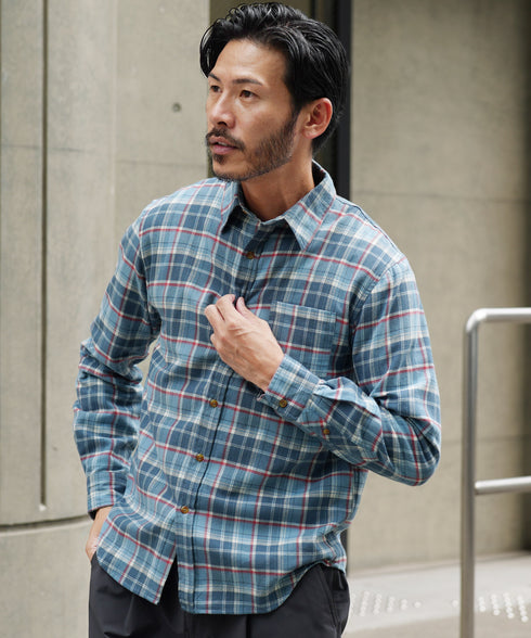 ネルチェックシャツ