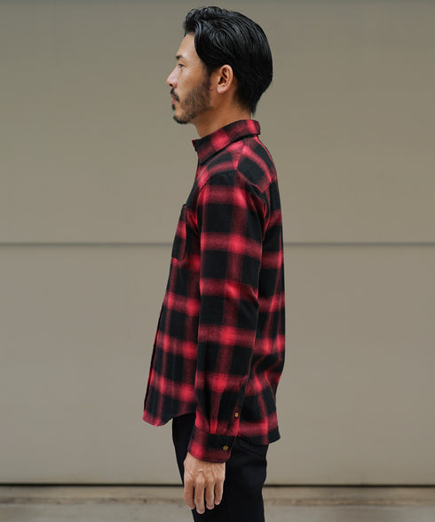 ネルチェックシャツ