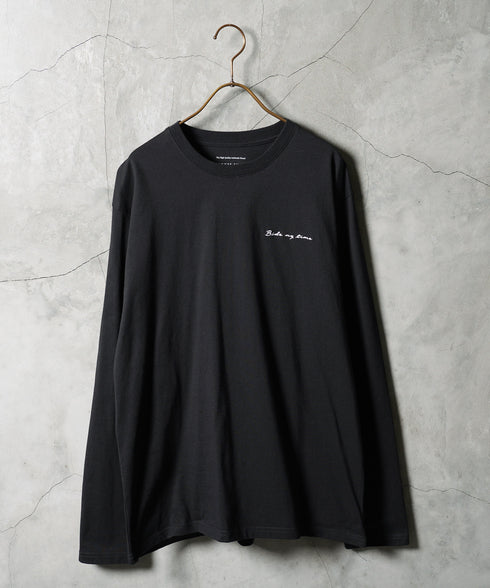 オーガビッツ コットン マルチ刺繍ロンT | Tシャツ 長袖 カットソー ロンティー ブランド おしゃれ ワンポイント 白Tシャツ クルーネック 服 秋服 秋 冬服 冬 春服 春 黒 白 ベージュ 【メール便】